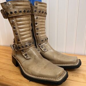 New Rock Leather Steampunk Boots
